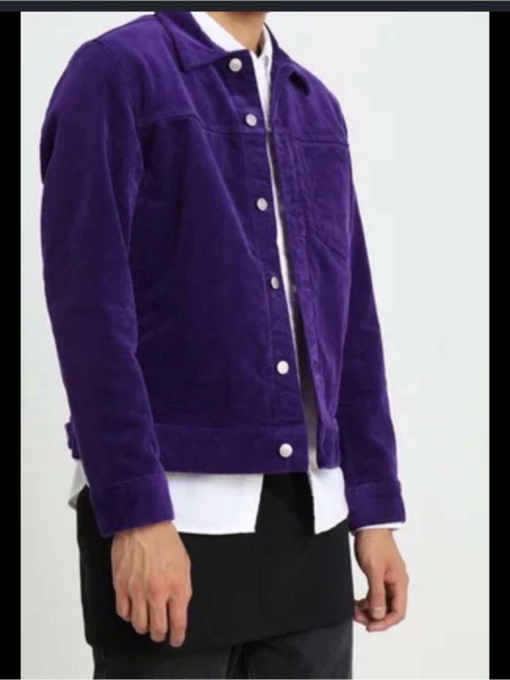 Weekday Purple Corduroy Bomber Jacket